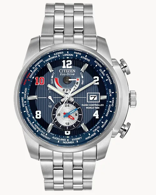 World Time A-T Blue Dial Stainless Steel Bracelet AT9010-52M | CITIZEN World Time A-T Blue Dial Stainless Steel Bracelet AT9010-52M | CITIZEN